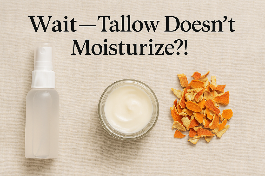 "Wait! Tallow Doesn't Moisturize?!" (And why I still call it a moisturizer anyway)